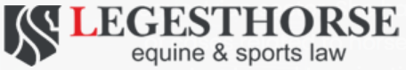 Legesthorse logo featuring stylized letters, indicating a focus on equine and sports law.