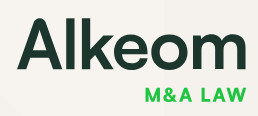 Logo of Alkeom, a law firm specializing in mergers and acquisitions (M&A) law.
