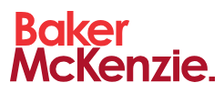 Baker McKenzie law firm logo in bold red and black text on a white background.