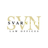 Svarniti Law Offices logo featuring the firm's name in stylized text.