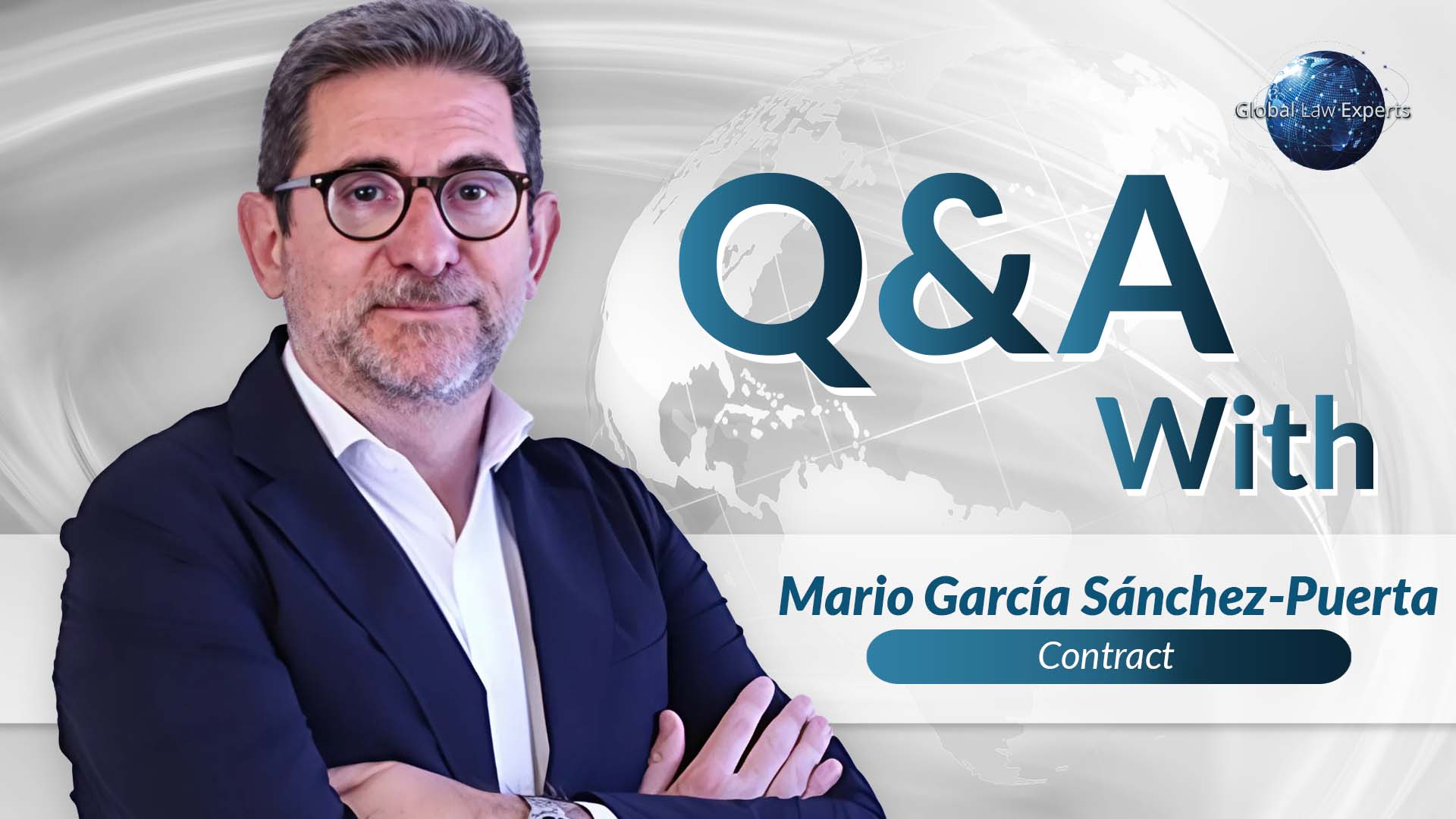 Legal expert participating in a Q&A session with the title displayed on a graphic background.