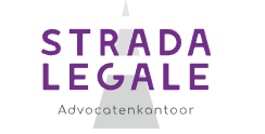 Law firm logo featuring "Strada Legale" with the subtitle "Advocatenkantoor" below.