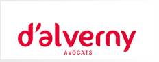 Law firm logo featuring the name "d'alverny" prominently displayed in red text.