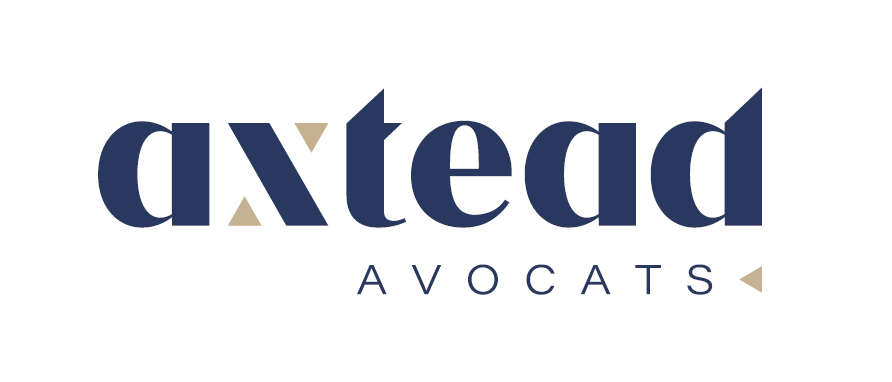 Legal firm logo for Axtead Avocats featuring modern typography and a minimalist design.