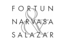 Legal firm logo featuring the names 'Fortun,' 'Narvasa,' and 'Salazar' in an elegant font.