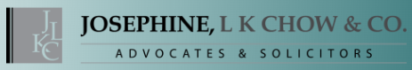 Law firm logo for Josephine, L K Chow & Co., featuring the text "Advocates & Solicitors."
