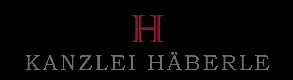 Law firm logo featuring the letters "H" and "Kanzlei Häberle" in a modern design.