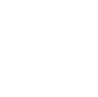 Modern logo design featuring stylized letter "S" in white against a circular background.