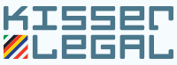 KISSEC LEGAL logo with colorful stripes representing diverse legal services and expertise in law.