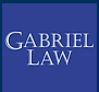 Gabriel Law firm logo featuring the name "GABRIEL LAW" on a blue background.