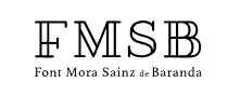 Font Mora Sainz de Baranda law firm logo with initials FMSB designed in a classic serif font.