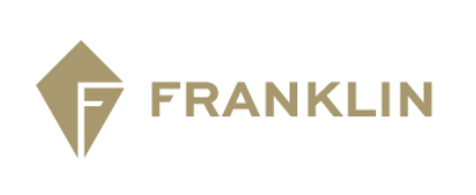 Gold-colored logo with a stylized "F" and the text "FRANKLIN" in a modern font.