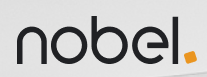 Legal logo featuring the word "nobel" in a modern font against a light background.