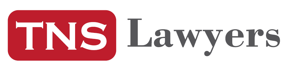 TNS Lawyers logo featuring the firm name in red and gray typography.
