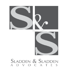 Logo of Sladden & Sladden Advocates with stylized initials S&S and text in modern font.
