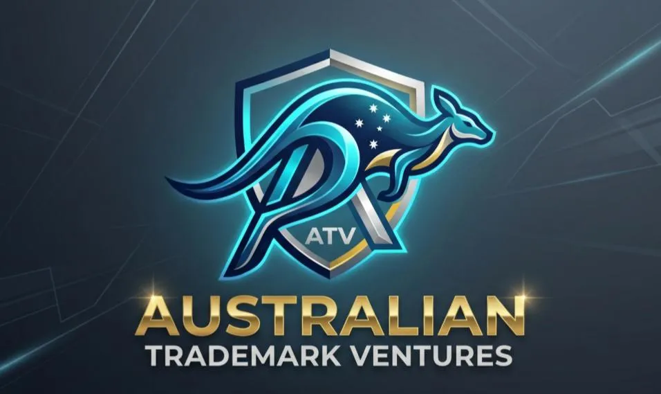 Logo of Australian Trademark Ventures featuring a stylized kangaroo and the text "AUSTRALIAN TRADEMARK VENTURES."