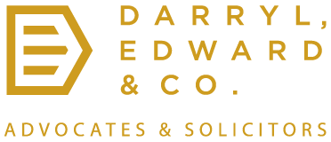 Darryl Edward & Co. Advocates & Solicitors logo featuring the firm name prominently in a modern design.