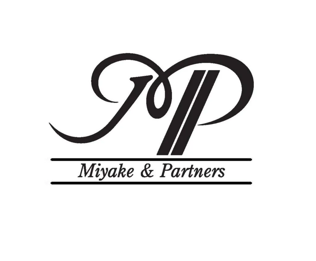 Logo of Miyake & Partners featuring stylized initials "MP" and the firm name beneath.