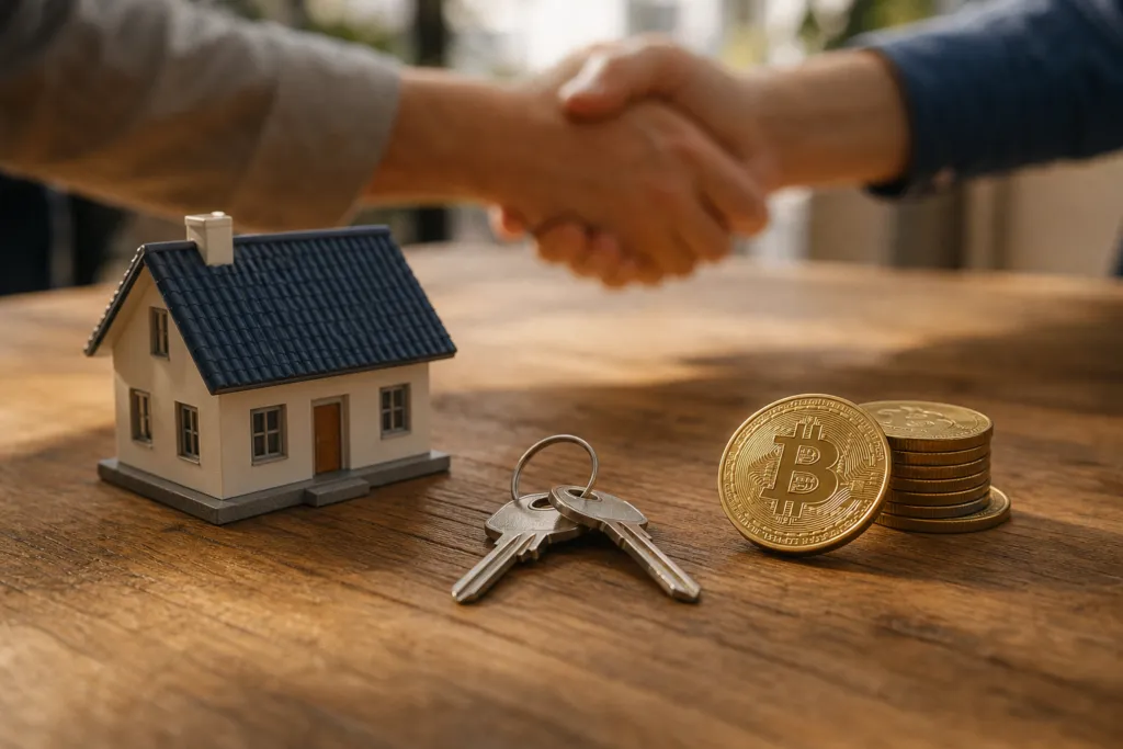 transfer real estate business interests crypto